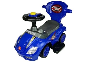 Mega Car 3in1 Blue Ride-On с толкателем