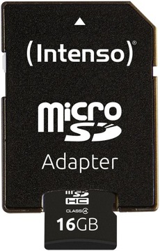 Карта памяти INTENSO microSDHC 16 ГБ, класс 4