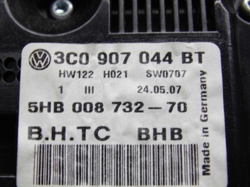 PANEL KLIMATIZACE 3C0907044BT VW EOS GOLF V JETTA PLUS TOURAN 1T PASSAT B6