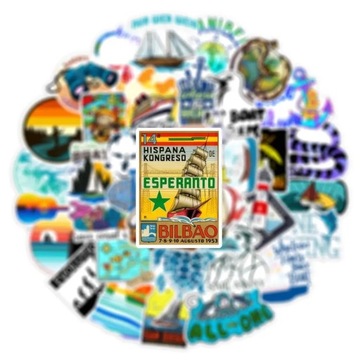 НАКЛЕЙКИ STICKERBOMB MIX OCEAN VTOP 50 шт.