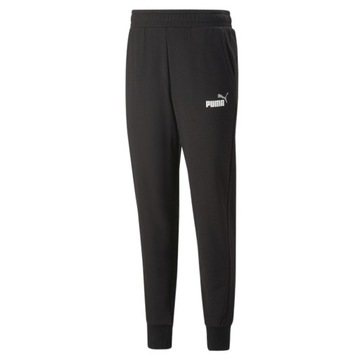 PUMA SPODNIE DRESOWE MĘSKIE BAWEŁNIANE ESS 2 COL LOGO PANTS CZARNE r.M