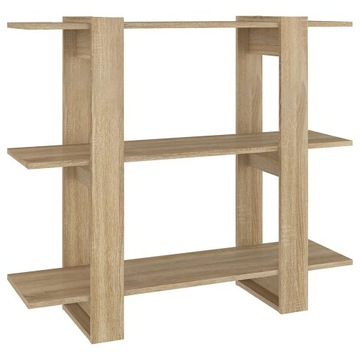 Elegancki Prosty Regał Berkfield Home 100x30x87cm 3 półki Dąb Sonoma
