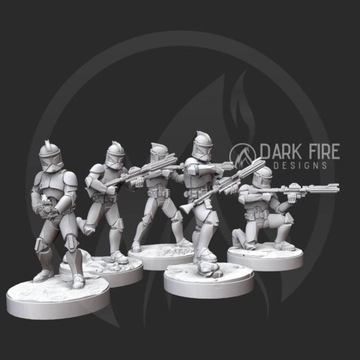 Модель Republic Trooper Rifle Squad подходит для игры Star Wars Legion.