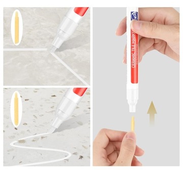 4X Biały marker do fug wodoodporny do renowacji