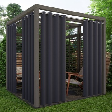 САДОВЫЕ ШТОРЫ 155х260 ДЛЯ САДОВОЙ ТЕРРАСЫ УГЛЕРОДНЫЕ ВОДОНЕПРОНИЦАЕМЫЕ ШТОРЫ