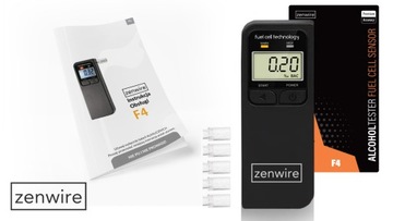 Профессиональный электрохимический алкотестер Zenwire F4, калибровка, 24 м, 5 шт.