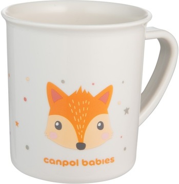 CANPOL KUBECZEK PLASTIKOWY Z UCHWYTEM 170ml CUTE ANIMALS 12m+ LISEK