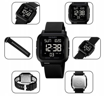 SKMEI Электронные мужские часы со светодиодной подсветкой Секундомер Дата