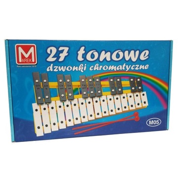000049 CYMBAŁKI 27 TONOWE DZWONKI CHROMATYCZNE STROJONE
