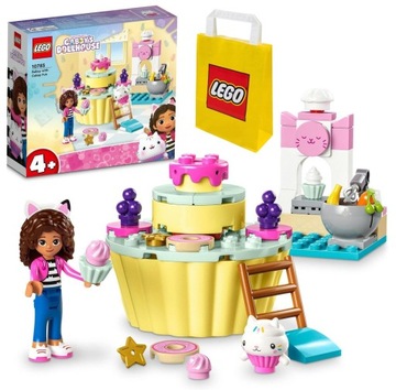 LEGO Koci domek Gabi 10785 Pieczenie tortu z Łakotkiem + Torba lego