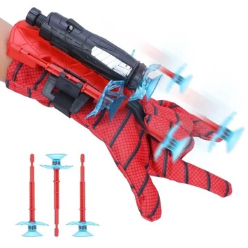 Rękawica z Wyrzutnią Sieci Strzelająca Rękawiczka Spider + 3 Strzałki Lotki