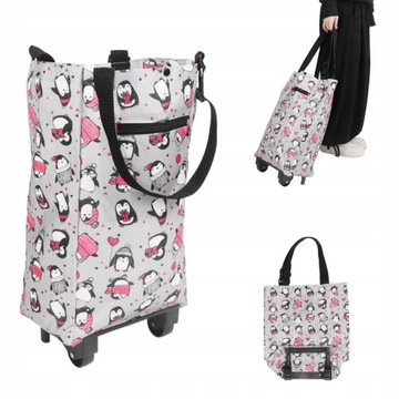 СУМКА НА КОЛЕСАХ, ПРОЧНАЯ СКЛАДНАЯ КОРЗИНА