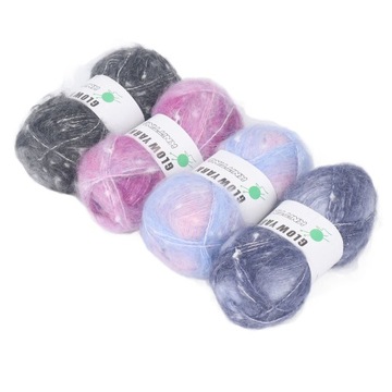 4 рулона блестящей пряжи по 152 ярда каждый Soft Craft DIY LB