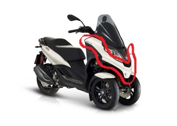 Piaggio MP3 300 Чаша HPE цвет 544 Чаша НОВИНКА