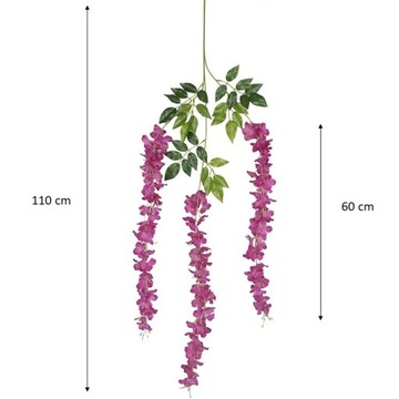 12x WISTERIA GLICYNIA sztuczna girlanda kwiatowa