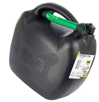 KANISTER PLASTIKOWY NA PALIWO, 20L, OWALNY, CZARNY I2A92