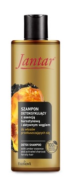 JANTAR SZAMPON Z BURSZTYNEM I WĘGLEM DO WŁOSÓW PRZETŁUSZCZAJĄCYCH SIĘ 300ml