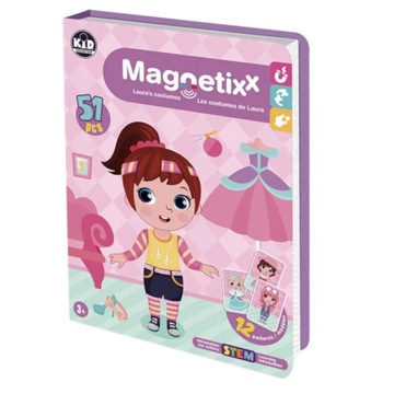 МАГНИТНЫЕ БЛОКИ КНИГА-ПАЗЗЛ ЕДИНОРОГ ОДЕЖДА КУКЛА-ПАЗЗЛ