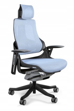 Fotel ergonomiczny WAU niebieski NW43 UNIQUE / SPEŁNIA NOWE NORMY