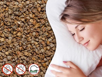 СТЕГАНАЯ ПОДУШКА С ГРЕЧЕЧНОЙ ЛУЗКОЙ И ГОРЧИЦОЙ ЗДОРОВЬЕ НАТУРАЛЬНАЯ 40Х60СМ