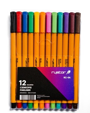 Cienkopis RYSTOR RC-04 mix 12 szt.