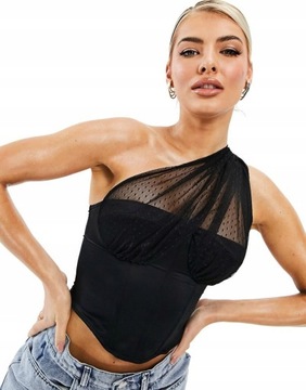 CZARNY TOP ASYMETRYCZNY Asyou _OS XS