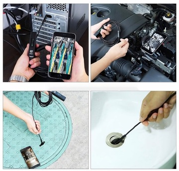 ЭНДОСКОПИЧЕСКАЯ КАМЕРА ДЛЯ КОНТРОЛЯ ДЛЯ МАСТЕРСКОЙ ТЕЛЕФОН ПК 3В1 ANDROID iOS Wi-Fi