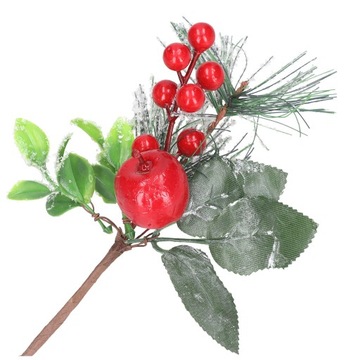 ŚWIĄTECZNA GAŁĄZKA GŁÓG JARZĘBINA ŚWIERK KWIATY DO STROIKÓW