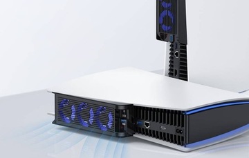 KIWIHOME PX07-2 ОХЛАЖДАЮЩИЙ ВЕНТИЛЯТОР ДЛЯ PS5 ТИХАЯ USB-СВЕТОДИОДНАЯ КРЫШКА