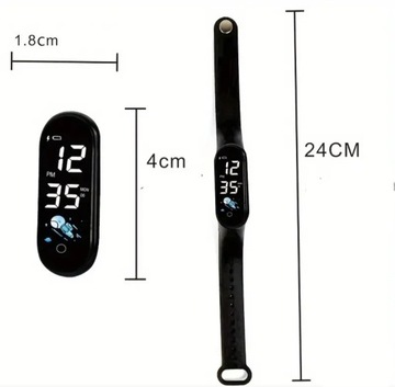 Электронные светодиодные часы с сенсорным экраном Белые