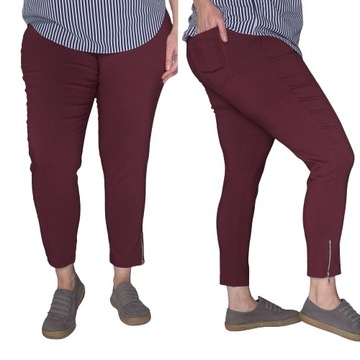 Spodnie z zameczkami Cevlar kolor bordowy rozmiar 52