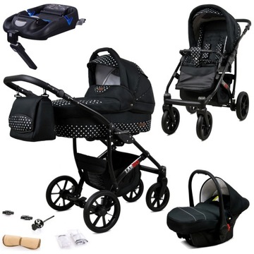 Wózek 4w1 dziecięcy BabyLux Largo + baza ISOFIX