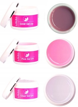 НАБОР ДЛЯ ГЕЛЕВЫХ НОГТЕЙ 3x ГЕЛЬ + ФРЕЗЕРОВКА + ФРЕЗЫ