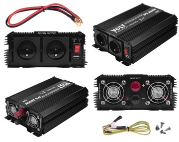 Батарея преобразователя автомобиля 12 В 230 В 1300 Вт 2600 Вт Вольт Польски + USB