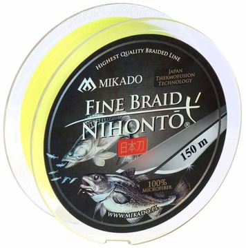 Plecionka Mikado Nihonto Fine 0.2mm 150m Żółta