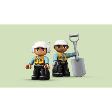 LEGO DUPLO 10931 ГРУЗОВИК И ЭКСКАВАТОР + БУМАЖНЫЙ ПАКЕТ LEGO СРЕДНИЙ