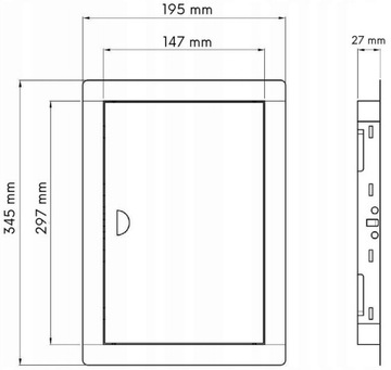 НЕРЖАВЕЮЩАЯ ИНСПЕКЦИОННАЯ ДВЕРЬ 15x30см PL ЗАЩЕЛКА