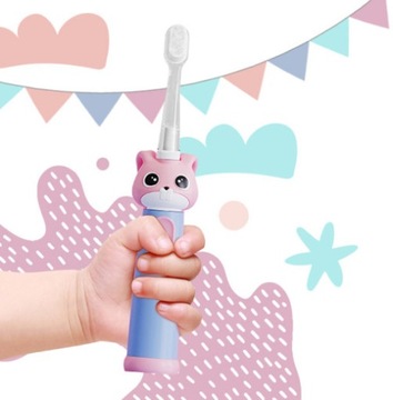 Зубная щетка Sonic 0-3 лет Vitammy Bunny розовая
