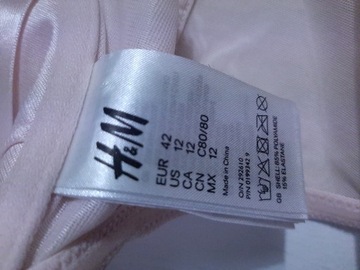 GORSET H&M L POWIĘKSZA BIUST HAFT TIUL ECRU