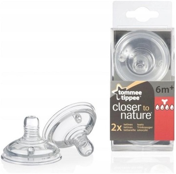 Smoczek Tommee Tippee 6m+ kaszka 2szt