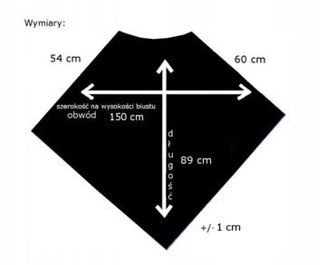 PONCZO ASYMETRYCZNE TKANINA Z WEŁNĄ