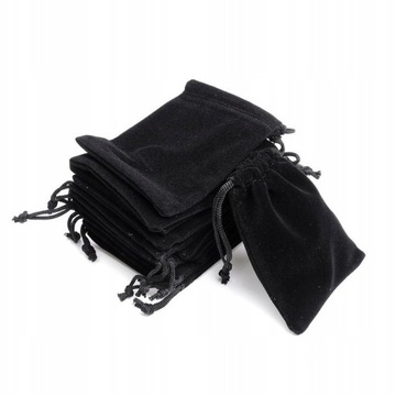 ЧЕРНАЯ БАРХАТНАЯ СУМКА ДЛЯ МОНЕТ DICE 7X9 СМ