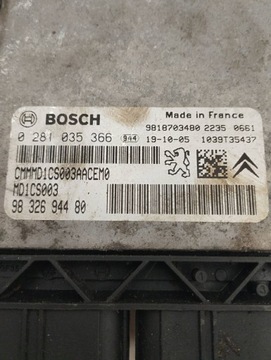 CITROEN C5 2011 ŘÍZENÍ / MODUL ECU JEDNOTKA 0281035366 9832694480
