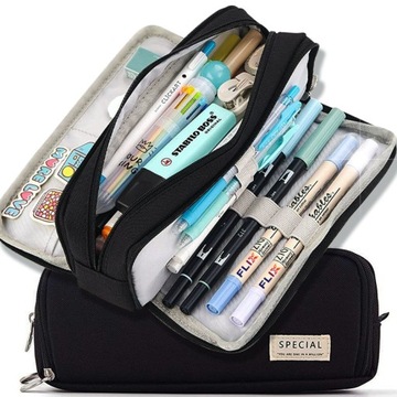 PIÓRNIK WIELOFUNKCYJNY SASZETKA TRZYKOMOROWY NA KRETKI MAZAKI KOSMETYKI