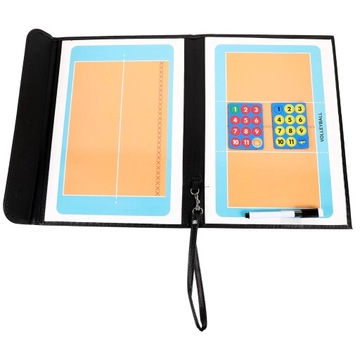 Чертеж кожаной оснастки на белой доске для волейбола