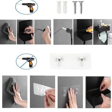 ДЕРЖАТЕЛЬ ДЛЯ ТУАЛЕТНОЙ БУМАГИ 3В1 КОНТЕЙНЕР ДЛЯ САЛФЕТОК ПОЛКА САМОКЛЕЯЩАЯСЯ