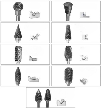 КОНЦЕВЫЕ ФРЕЗЫ ПО МЕТАЛЛУ, 10 ШТ, КАРБИД ВОЛЬФРАМА, ЦЕНТРИРОВАННЫЙ ТВЕРДЫЙ КАРБИД
