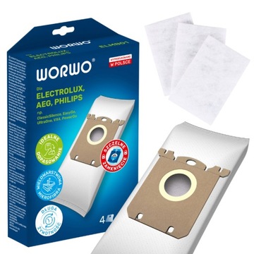 Worki syntetyczne do odkurzacza ELEKTROLUX PHILIPS S-BAG | 12 szt.