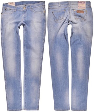 WRANGLER spodnie LOW SKINNY blue jeans _ W31 L34