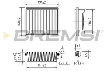BREMSI FA1392 FILTR VZDUCHU